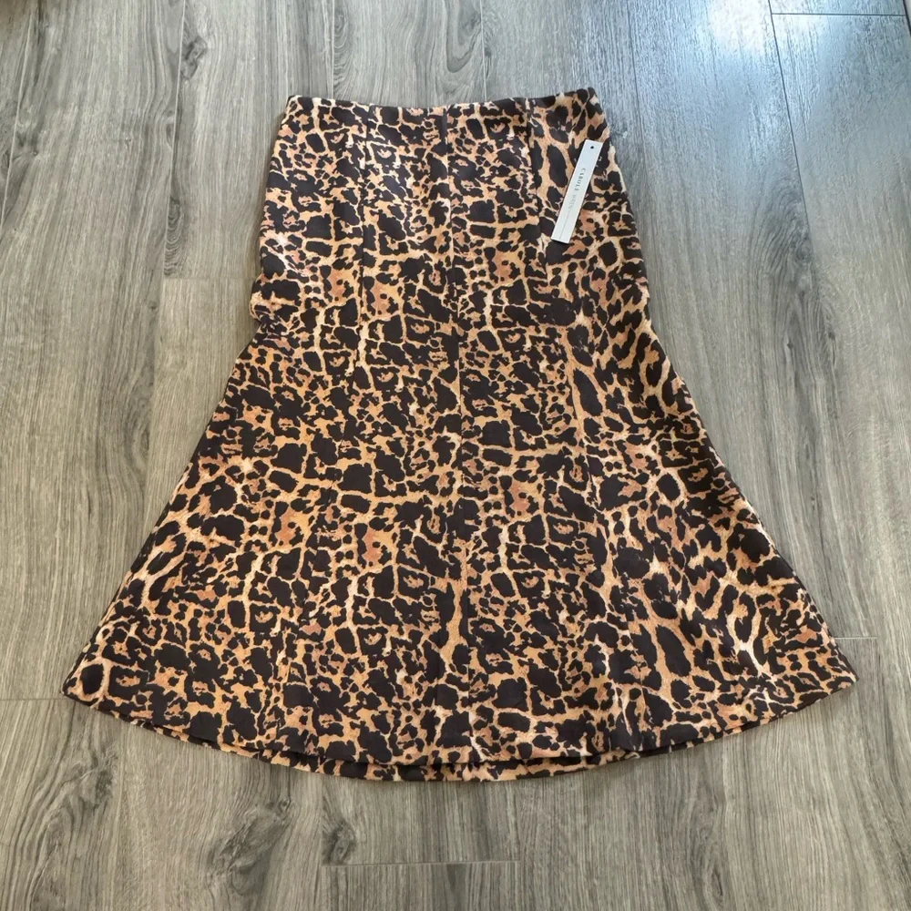 Stylish Leopard Print Midi Skirt NWT - Picture 4 of 11